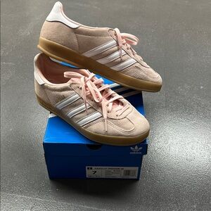 Adidas Women's New Gazelle Sneakers - Pink and White